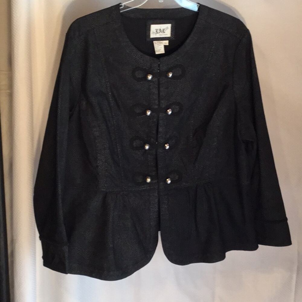 Lice a little 2x blk/grey peplum jacket worn once
